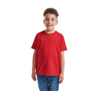 Базовая Детская Футболка Средней Плотности Хлопок Однотонная Красный Размер 104 см