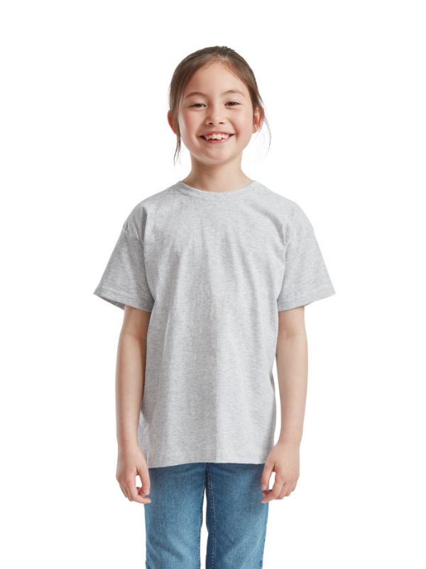 Детская Футболка Средней Плотности Fruit of the Loom Valueweight Серый Меланж Размер 104 см