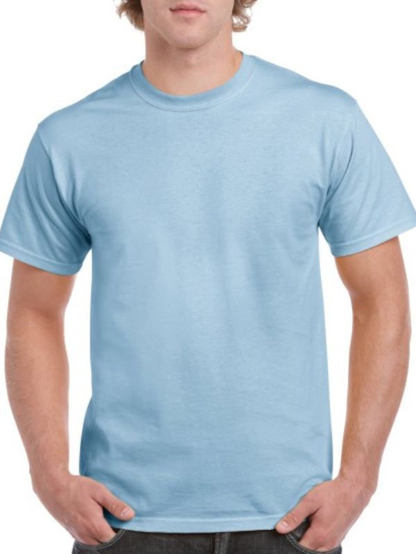 Мужская Футболка Плотная Gildan Heavy Cotton Небесно-голубой S