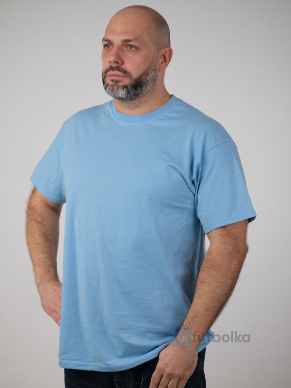 Чоловіча Футболка Щільна Gildan Heavy Cotton Небесний 4XL