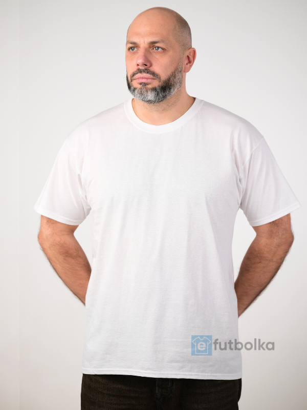Чоловіча Футболка Щільна Gildan Heavy Cotton Білий M