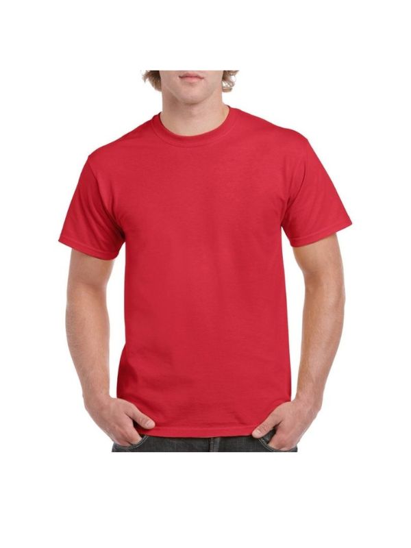 Мужская Футболка Плотная Gildan Heavy Cotton Красный S