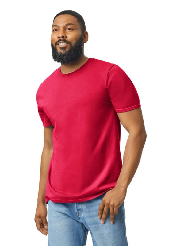 Чоловіча Футболка М'яка Середньої Щільності Gildan Softstyle Adult Червоний 4XL