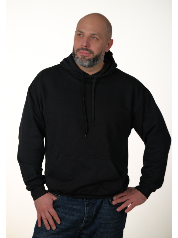 Мужское Худи Gildan Softstyle Midweight Unisex Черный S
