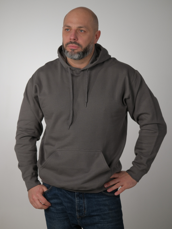Мужское Худи Gildan Softstyle Midweight Unisex Светлый Графит S