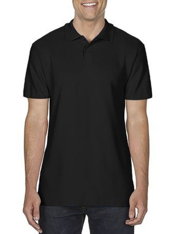 Мужская Футболка Поло Gildan Softstyle Черный S