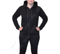 Толстовка Теплая с Утеплителем Флис на Молнии European Standard Black