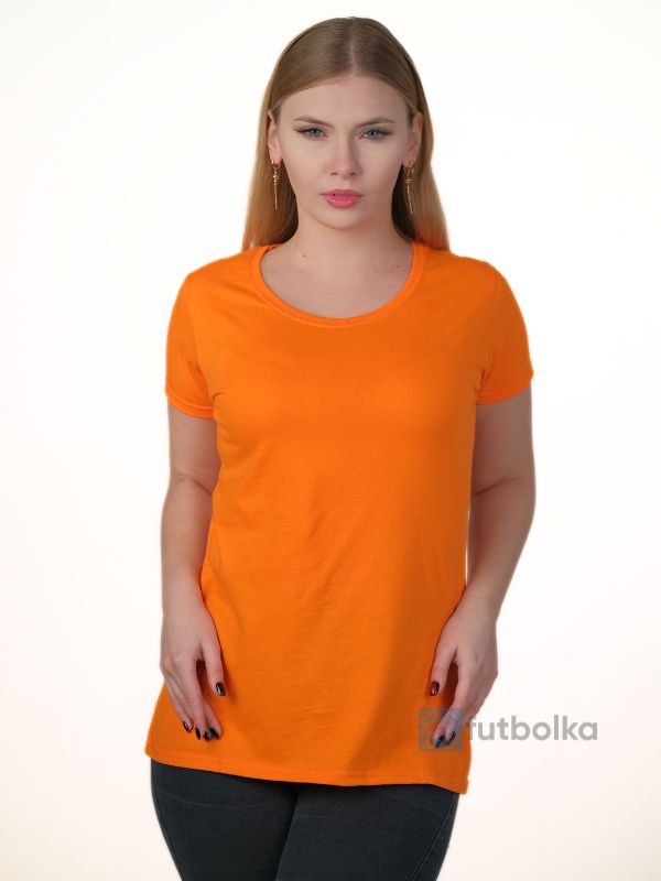 Женская Футболка Fruit of the Loom Valueweight T Lady-Fit Оранжевый XS
