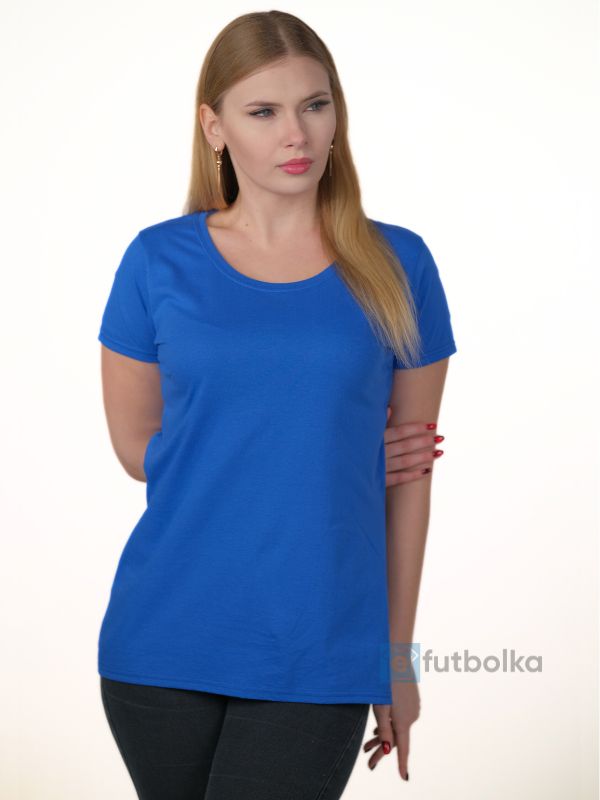 Женская Футболка Fruit of the Loom Valueweight T Lady-Fit Ярко-Синий XS