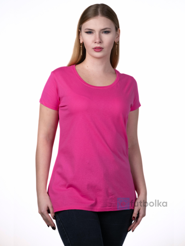 Женская Футболка Fruit of the Loom Valueweight T Lady-Fit Фуксия XS