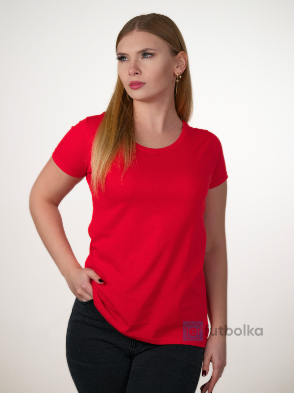 Женская Футболка Fruit of the Loom Valueweight T Lady-Fit Красный XS