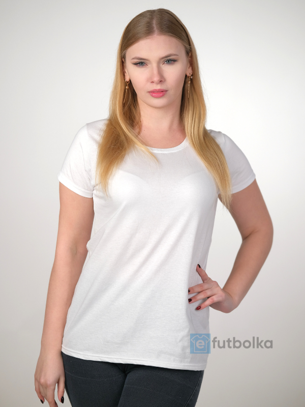 Женская Футболка Белая Легкая Fruit of the Loom Valueweight T Lady-Fit Белый XS