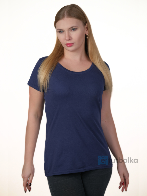 Жіноча Футболка Щільна Fruit of the Loom Ringspun Premium Темно-Синій M