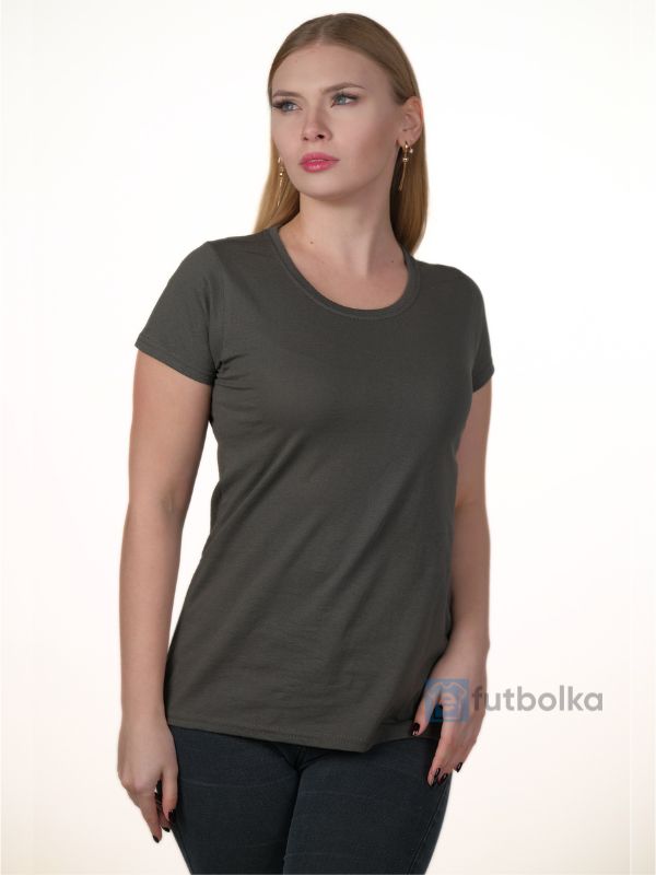 Женская Футболка Плотная Fruit of the Loom Ringspun Premium Графит XS