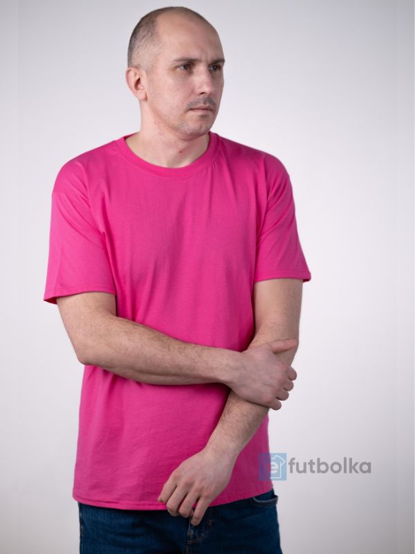 Чоловіча Футболка Середньої Щільності Fruit of the Loom Valueweight Фуксія 2XL