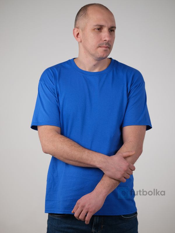 Чоловіча Футболка Середньої Щільності Fruit of the Loom Valueweight Яскраво-Синий M