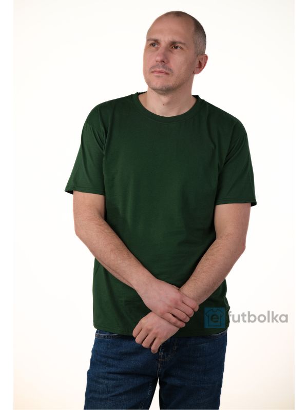 Чоловіча Футболка Середньої Щільності Fruit of the Loom Valueweight Темно-зелений 3XL