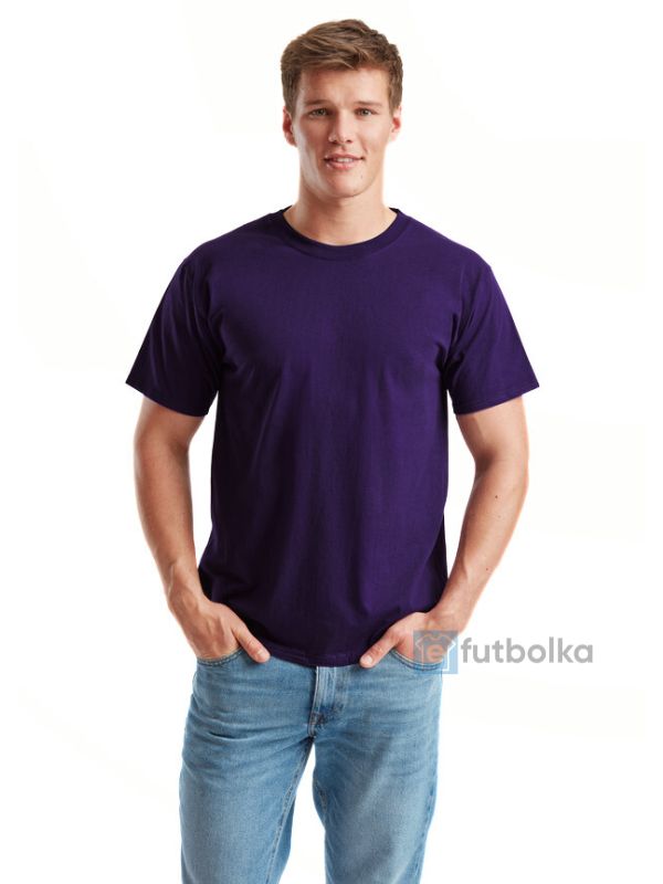 Чоловіча Футболка Середньої Щільності Fruit of the Loom Valueweight Фіолетовий XL