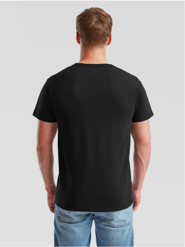 Мужская Футболка с V-Образным Вырезом Fruit of the Loom Valueweight V-Neck Черный S