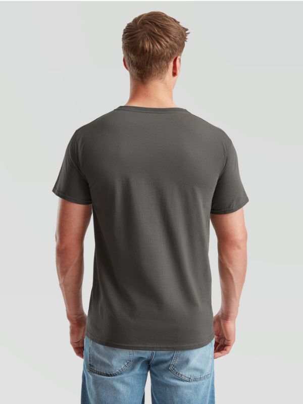 Мужская Футболка с V-Образным Вырезом Fruit of the Loom Valueweight V-Neck Світлий графіт S