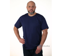 Базовая Мужская Футболка Мягкая Плотная Премиум Темно-Синий Размер M