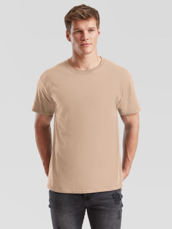 Мужская Футболка Мягкая Плотная Fruit of the Loom Iconic 195 Ringspun Premium Пустынный Песок XL