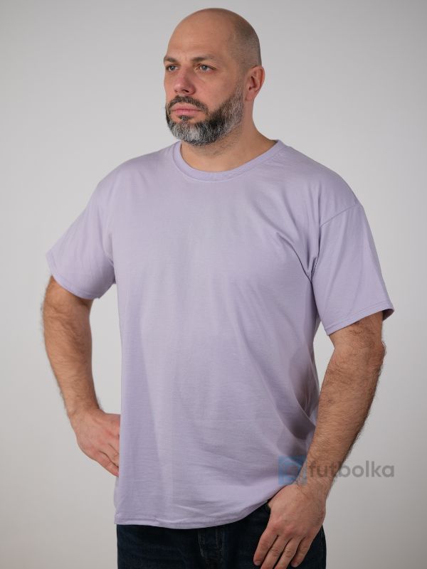 Мужская Футболка Мягкая Плотная Fruit of the Loom Iconic 195 Ringspun Premium Лавандовый S