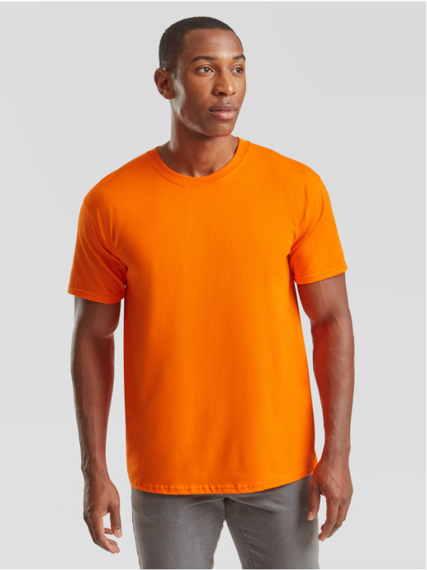 Мужская Футболка Мягкая Плотная Fruit of the Loom Iconic 195 Ringspun Premium Оранжевый S