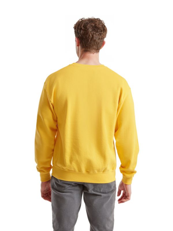 Мужской Свитшот Теплый Однотонный Fruit of the Loom Classic Set-In Sweat Желтый S