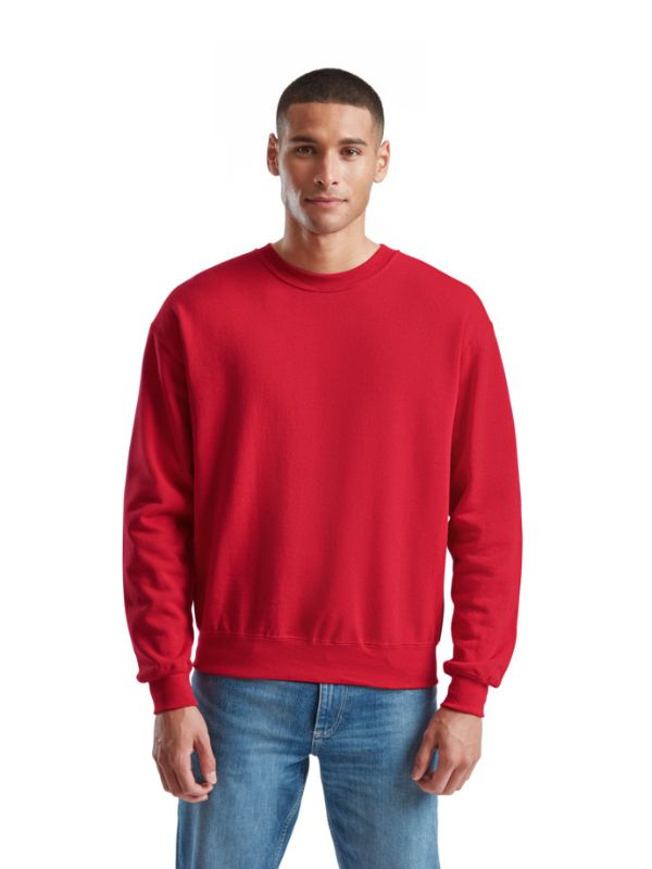 Чоловічий Світшот Теплий Однотонний Білий Fruit of the Loom Classic Set-In Sweat Червоний L