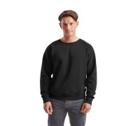 Мужской Свитшот с Начесом Флис Однотонный Черный Размер XL