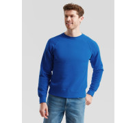 Мужской Свитшот с Начесом Флис Однотонный Ярко-Синий Размер S