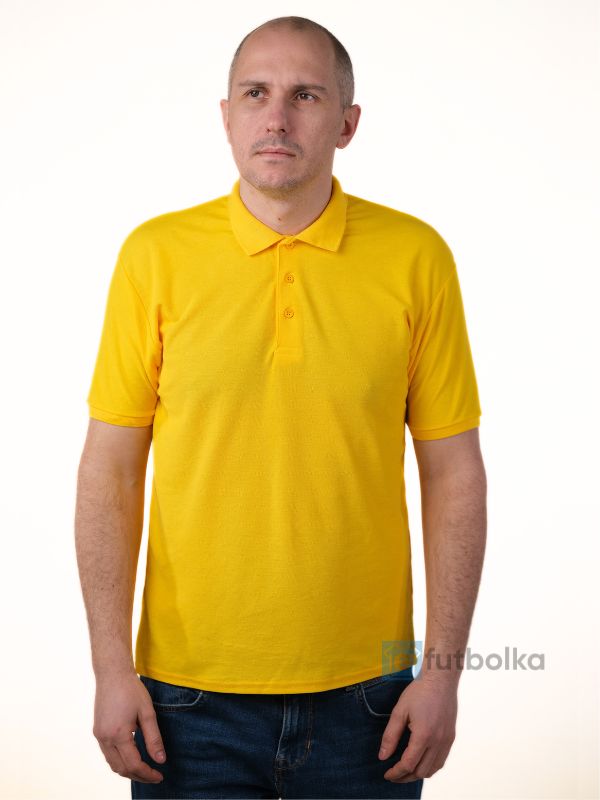 Мужская Футболка Поло Fruit of the Loom Premium Желтый S