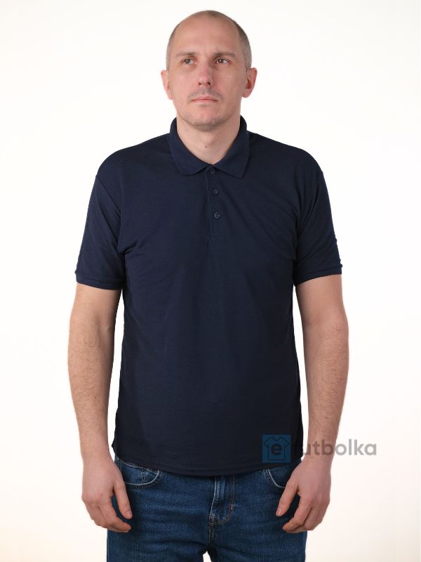 Мужская Футболка Поло Fruit of the Loom Premium Глубокий Темный-Синий S