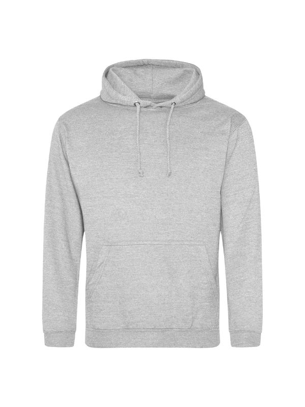 Толстовка Худи Мягкая Теплая с Капюшоном  Just Hoods AWDis jh001 Серый Меланж S